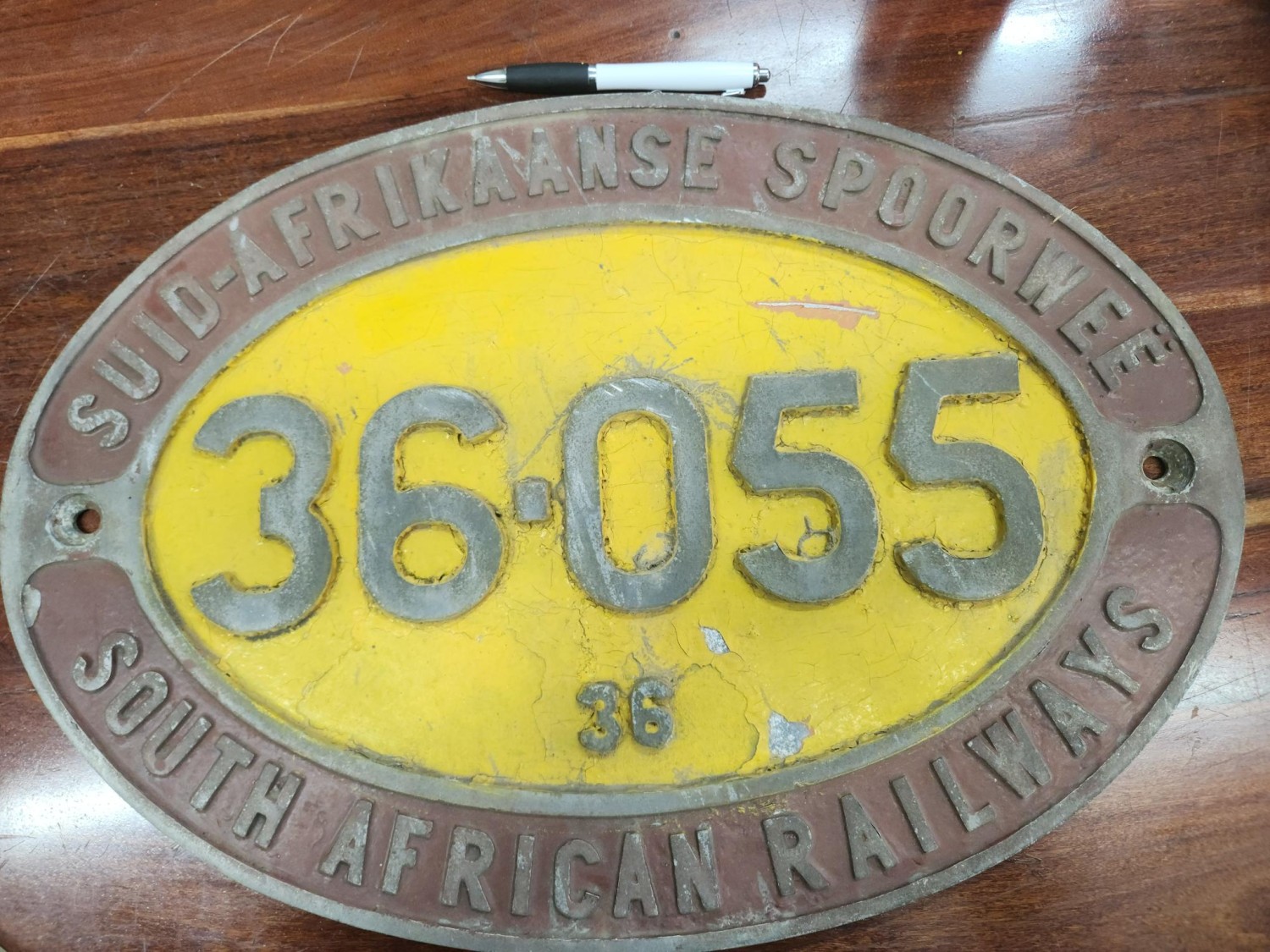 Original South African Railway Cabside Locomotive Plate