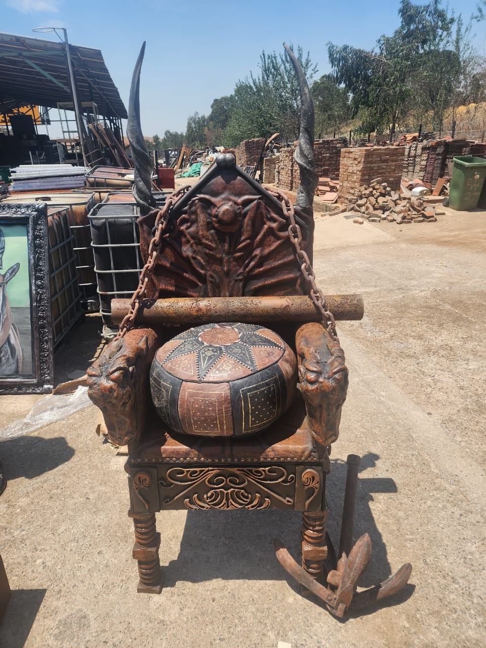 Decorative African throne