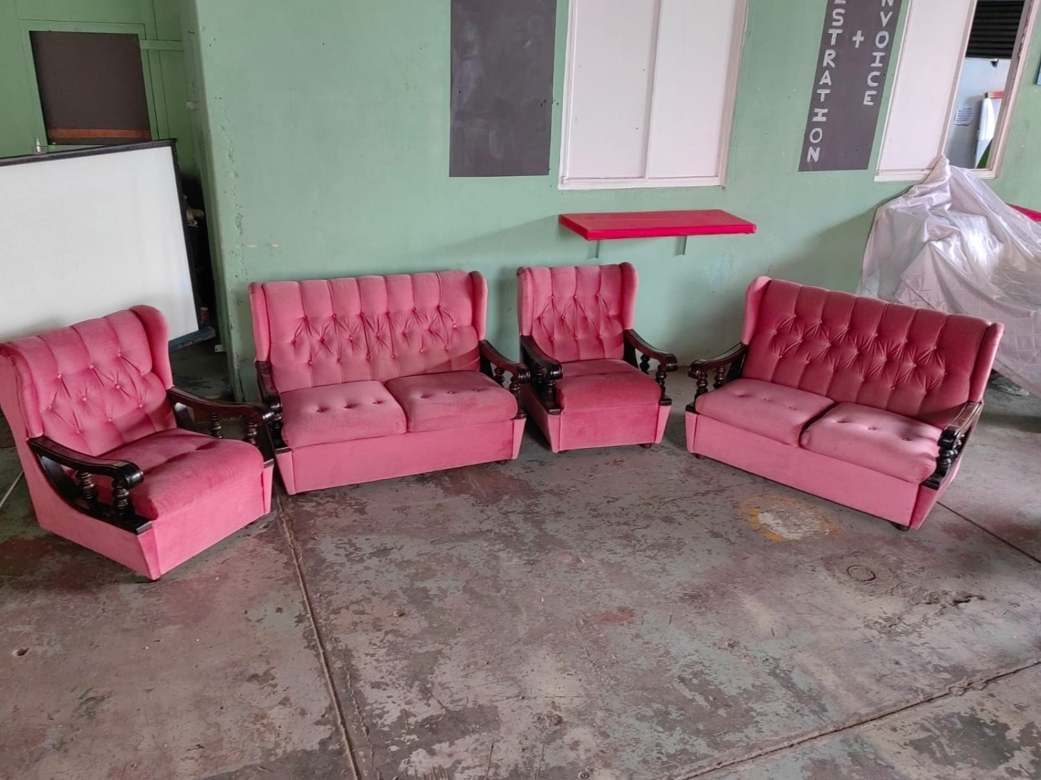 Beautiful Pink Couch set