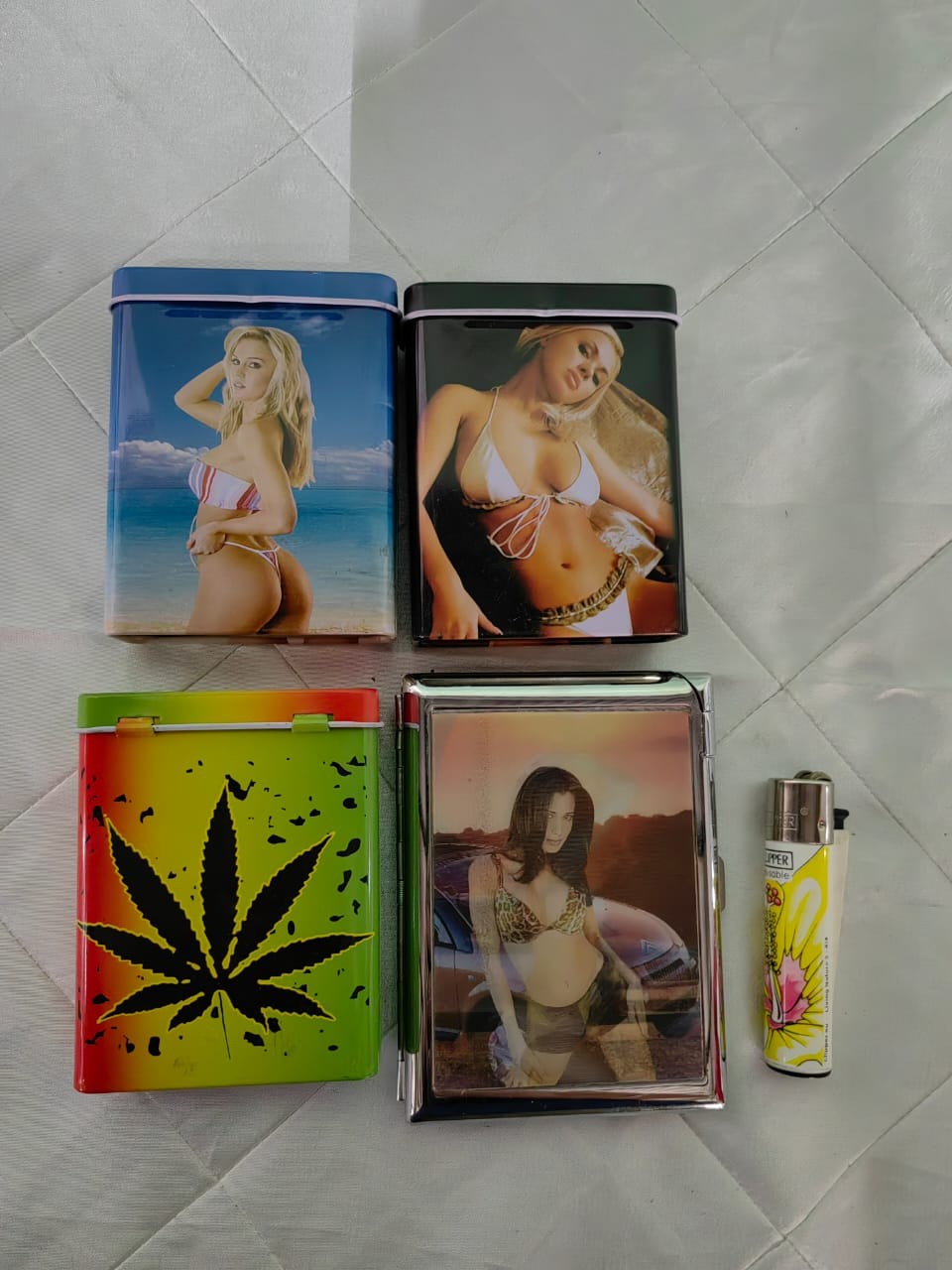 Joblot of 4 x Cigarette Tins