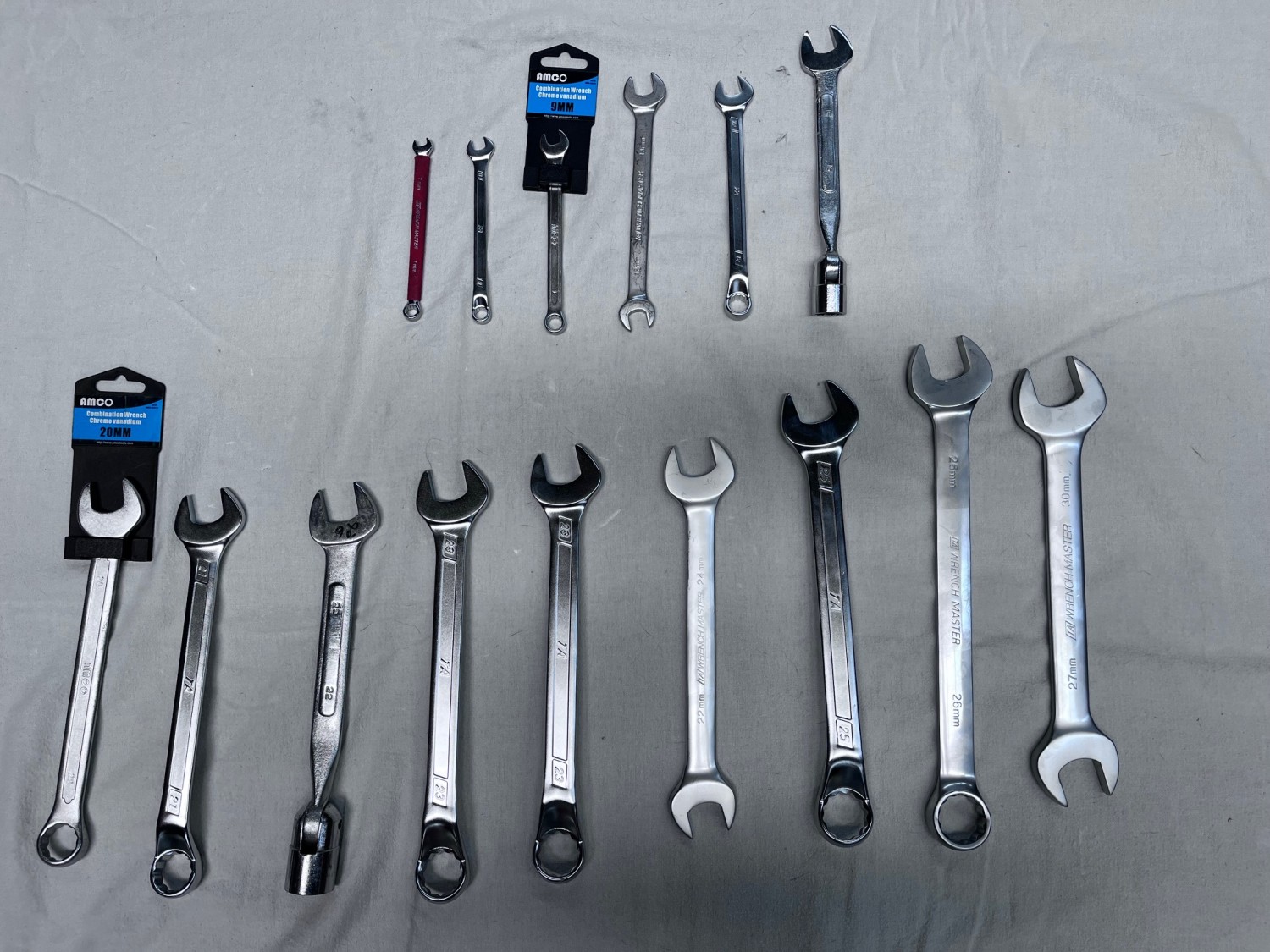 Spanner Bundle x 15 Various Sizes