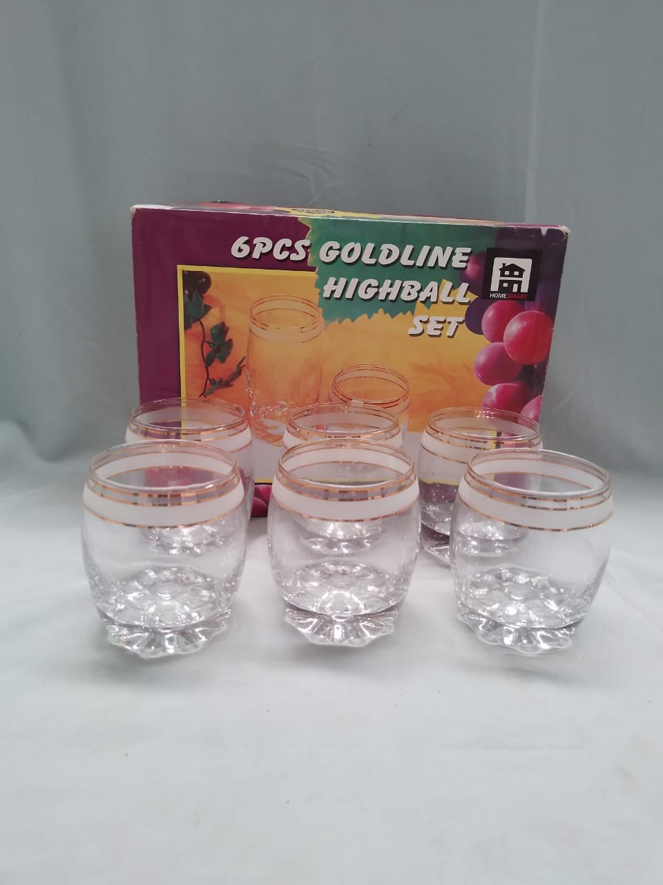 6 Piece Goldline High Ball Glass Set