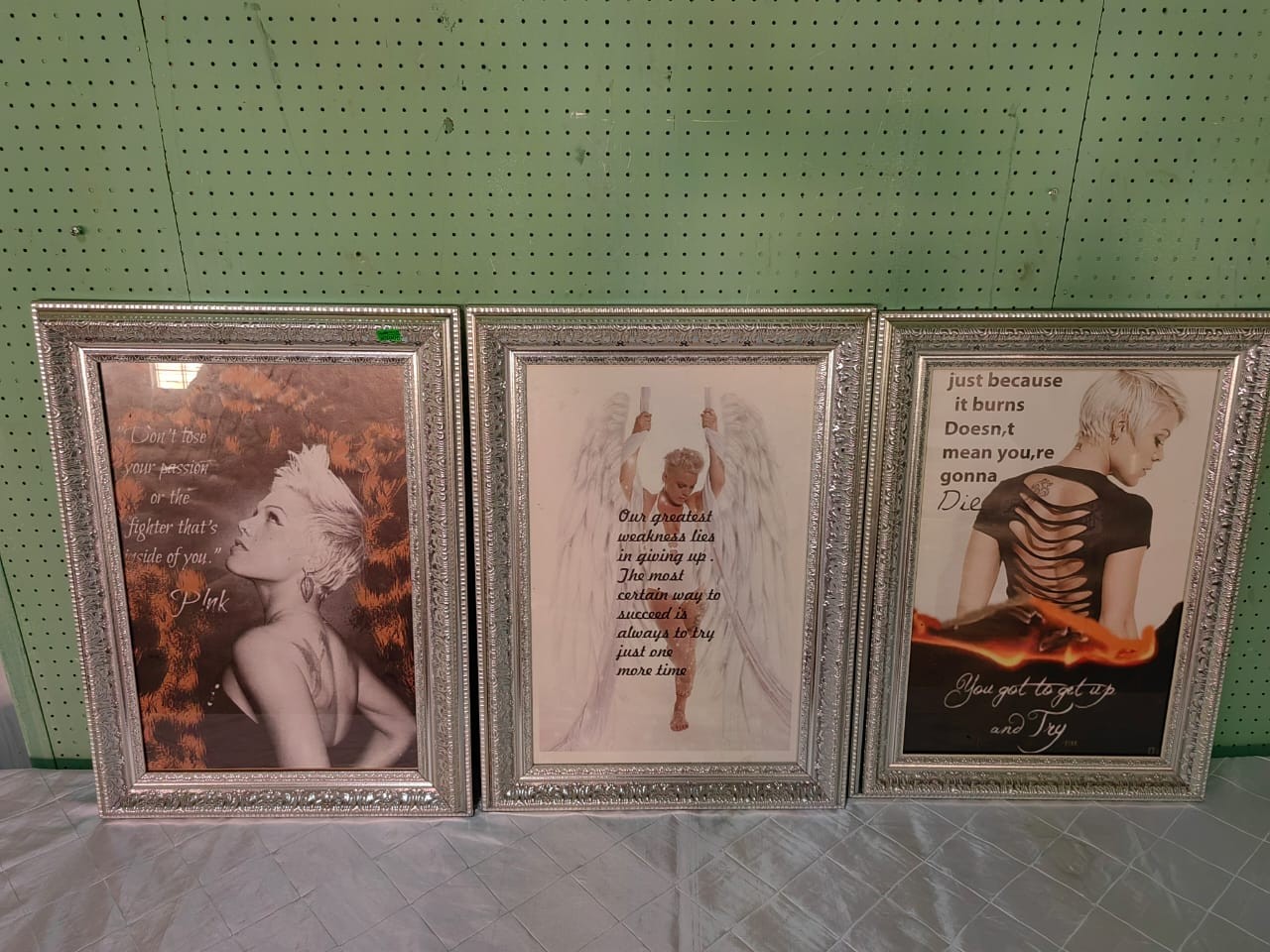 Set of 3 Framed Prints - Pink
