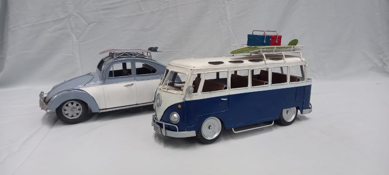 Pair of VW Hand-Painted Models (Large Size)
