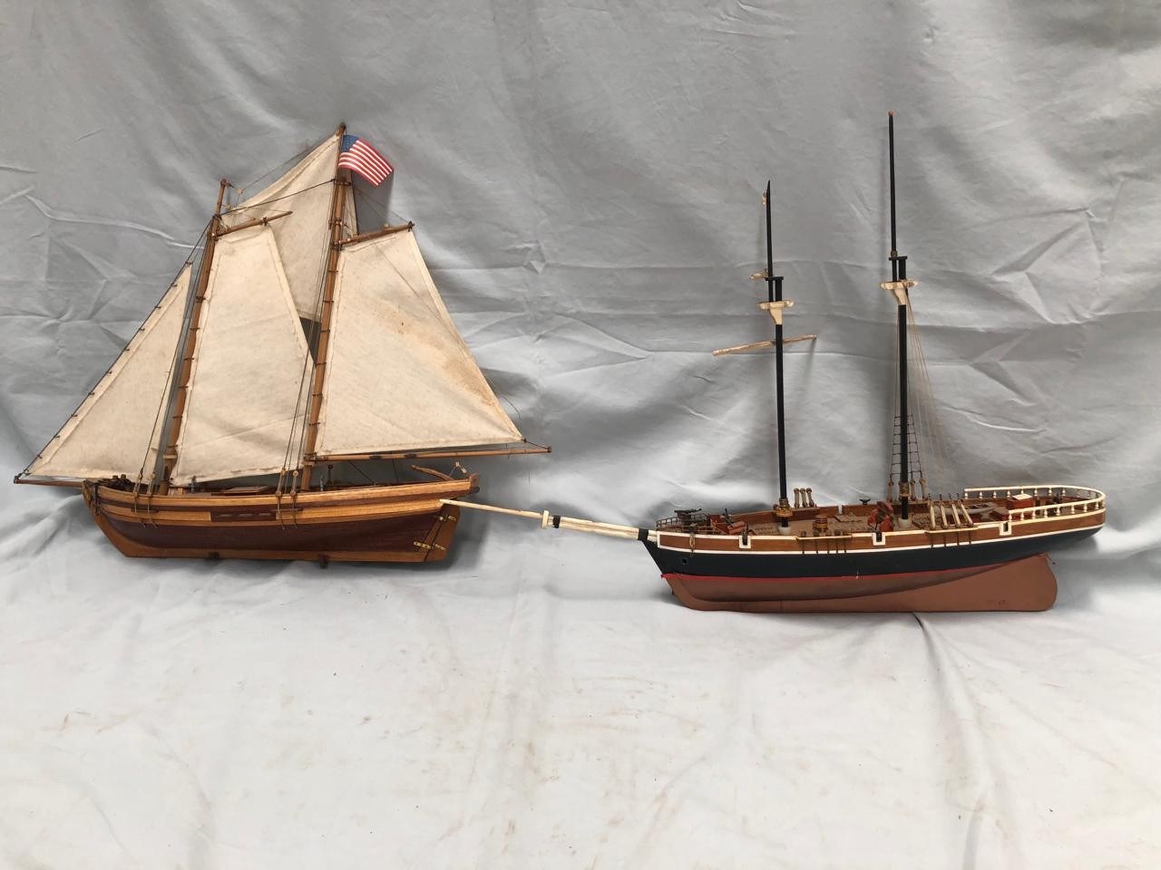 Wooden ships x 2