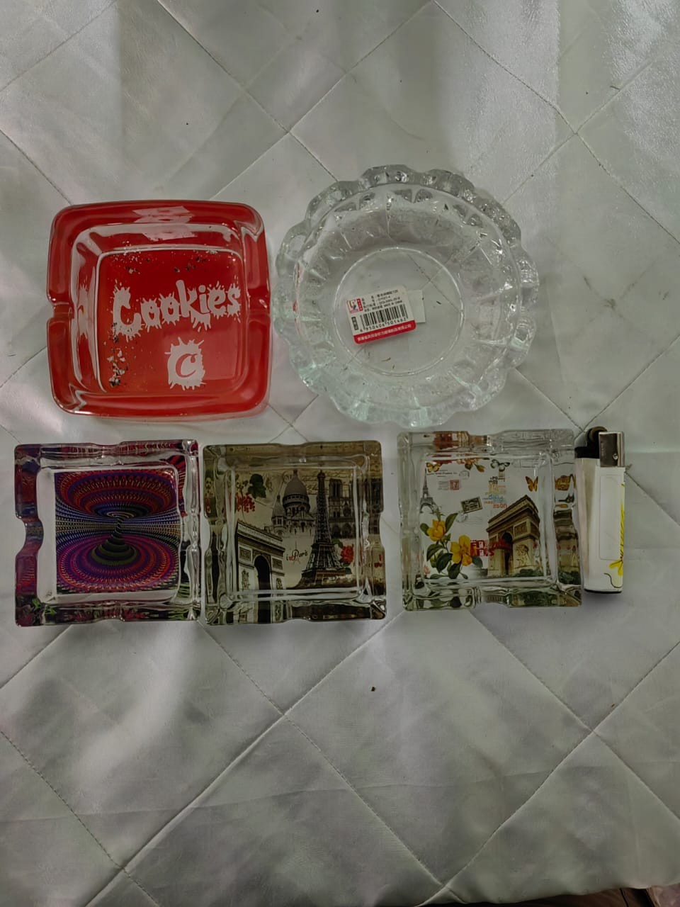Joblot of 5 x Glass Ashtrays