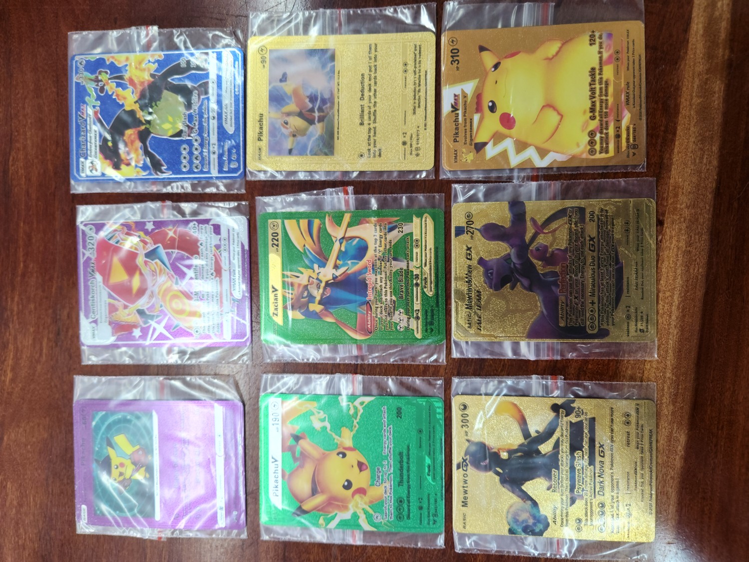 Pokemon Collectable Cards x 9